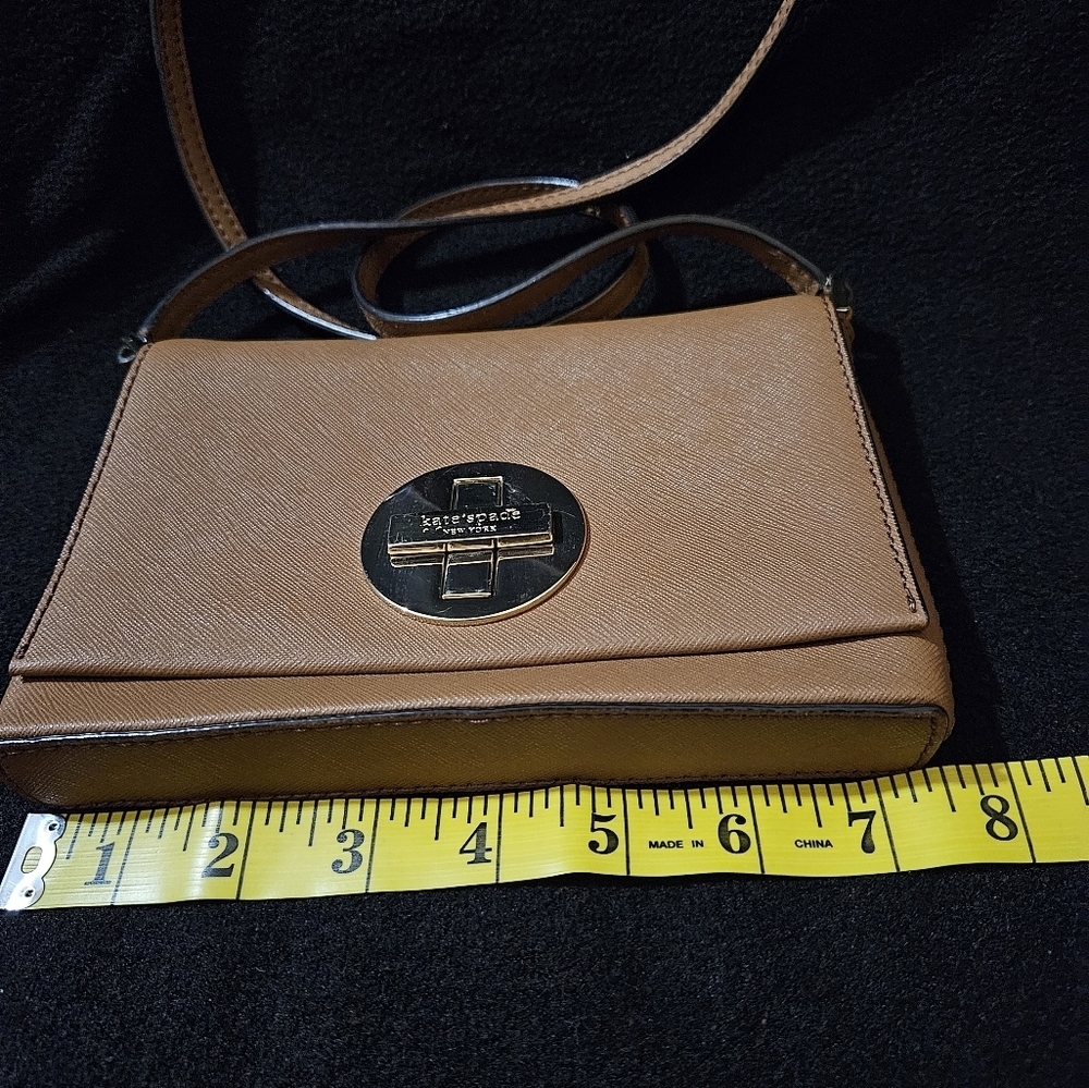 Kate Spade Sally Newberry Lane Leather Camel Brown Color Crossbody - Picture 7 of 16